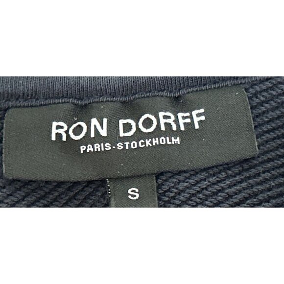 Ron Dorff Navy Sweatshirt W/ Red & White Stripe Design Crewneck Long Sleeve S - Picture 5 of 10